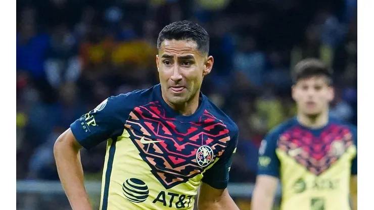 Ciudad de Mexico, 5 de febrero de 2022. Luis Fuentes, durante el partido de la jornada 4 del torneo Grita Mexico Clausura 2022 de la Liga BBVA MX, entre las Águilas del America y el Atletico San Luis, celebrado en el estadio Azteca. Foto: Imago7/ Rafael Vadillo