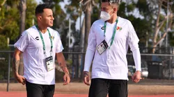 Luis Montes y Rubens Sambueza en el Juego de Estrellas de 2021.