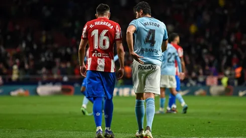 Héctor Herrera y Néstor Araujo en un partido de La Liga.