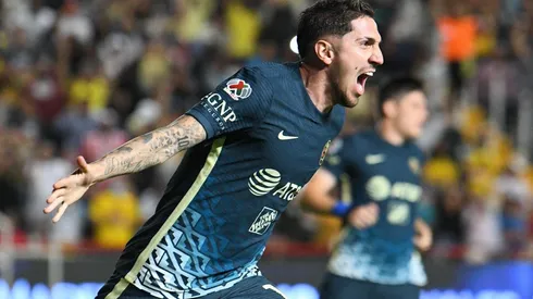 La euforia de Diego Valdés al marcar el gol del triunfo.