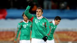 Cuauhtémoc Blanco el día que México venció a Francia en Sudáfrica 2010.