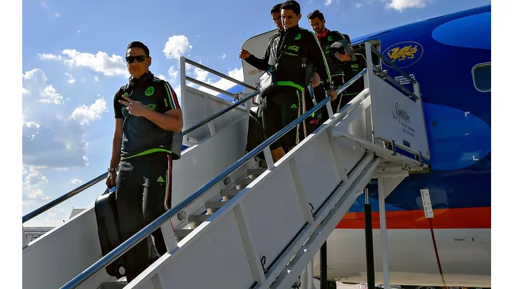 Moisés Muñoz con la selección mexicana en la Copa Oro 2017.
