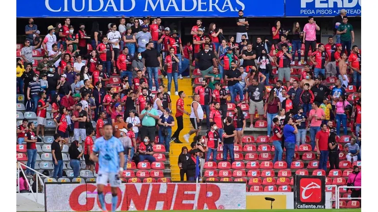 Tribuna de La Corregidora durante los hechos violentos.