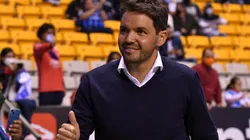 Nicolás Larcamón en la victoria de Puebla sobre Monterrey