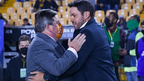Miguel Herrera y Nicolás Larcamón en el torneo Clausura 2022.