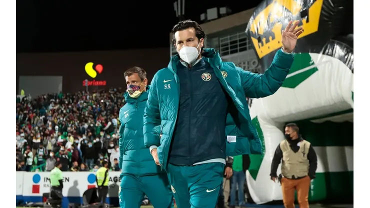 Solari en su visita al Corona
