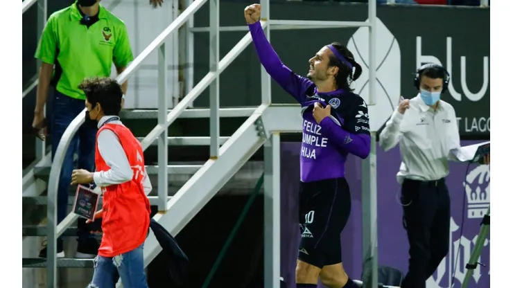 Nicolás Benedetti celebra el gol ante los Xolos de Tijuana.