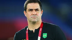 André Jardine el día de la final olímpica de Tokio 2020 entre Brasil y España.