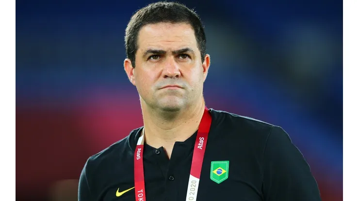 André Jardine el día de la final olímpica de Tokio 2020 entre Brasil y España.