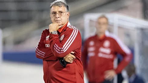 Gerardo Martino en el partido contra Jamaica en Kinsgton.