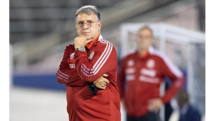 Gerardo Martino en el partido contra Jamaica en Kinsgton.