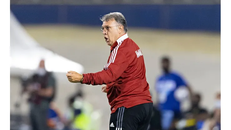 Martino en el partido con Jamaica