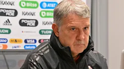 Martino en la conferencia de prensa previa al cruce con Costa Rica