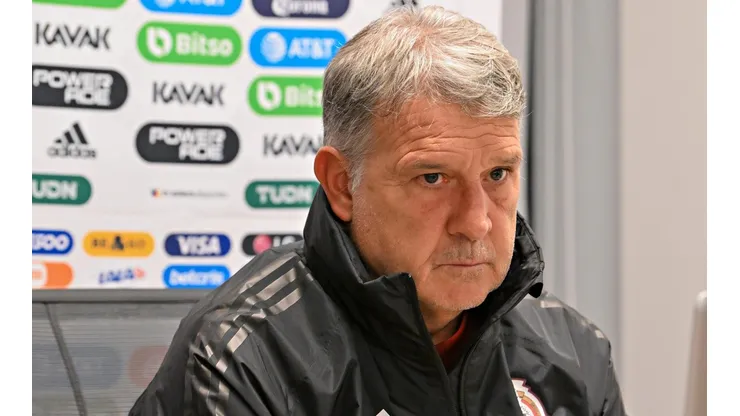 Martino en la conferencia de prensa previa al cruce con Costa Rica