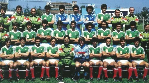 Hugo Sánchez y Carlos Hermosillo con México en el Mundial de 1986.