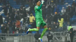 Esteban Andrada festeja la hombrada del Monterrey.