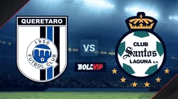 Querétaro vs. Santos Laguna por un amistoso.