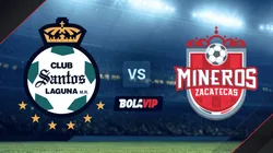 Santos Laguna vs. Mineros de Zacatecas por un amistoso.