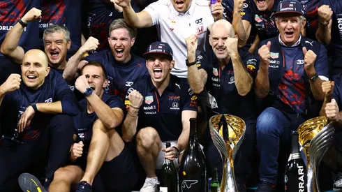 La celebración de Max Verstappen y Red Bull por el campeonato del mundo.