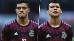 Raúl Jiménez e Hirving "Chucky" Lozano, dos ejemplos de los varios jugadores que militan en Europa y que no podrán estar con la Selección (Foto: Getty Images).
