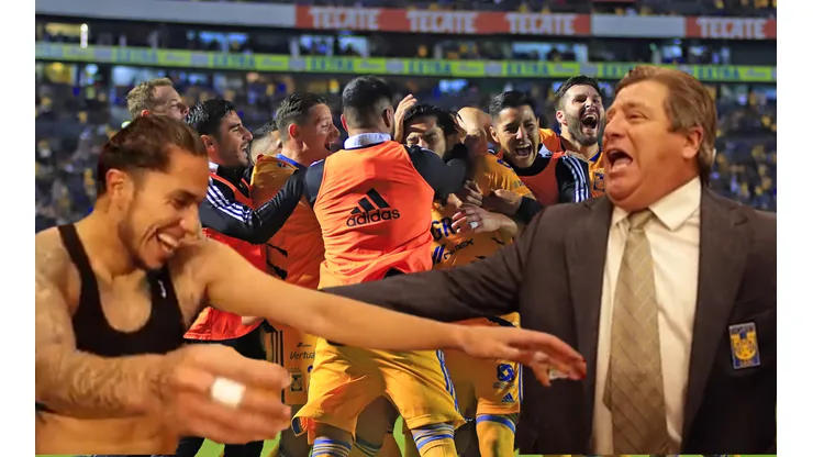 Tigres celebró con todo en su vestidor.