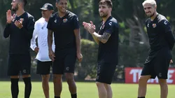 Diego Valdés con Fernando Gorriarán y Luis Romo previo al Juego de Estrellas.
