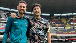 El jugador americanista recibió a lo grande al cantante colombiano