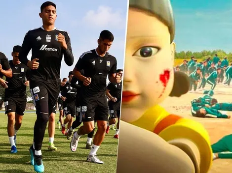 Video: Tigres entrenó con prueba de El Juego del Calamar