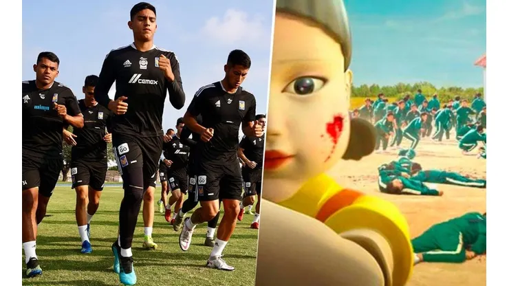 Video: Tigres entrenó con prueba de El Juego del Calamar