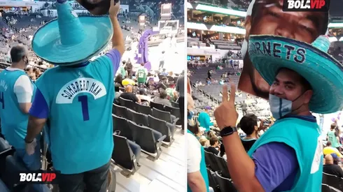 'Sombrero Man' en las gradas del Spectrum Center