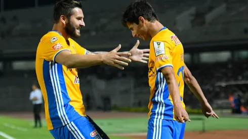 Uno de los festejos de Jurgen Damm al estilo Cristiano Ronaldo.