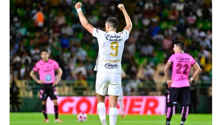 Con su gol ante el León, el argentino Juan Dinenno llegó a cuatro en el torneo (foto: Imago7).