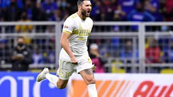 El eufórico festejo de André-Pierre Gignac por su gol ante Cruz Azul.