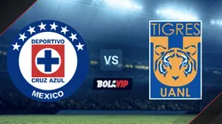 Cruz Azul vs. Tigres UANL por la Liga MX.