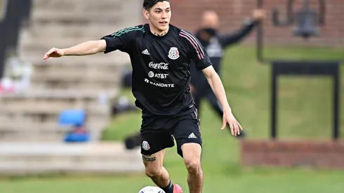 Gerardo Arteaga en entrenamiento con la selección mexicana en mayo.