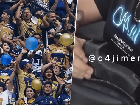 VIDEO: Aficionado de Pumas ingresó una pistola al Estadio Azteca