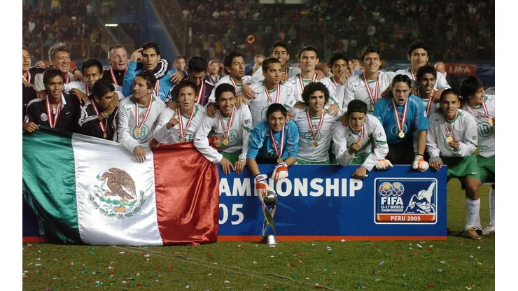La selección mexicana sub 17 campeona en Perú 2005.