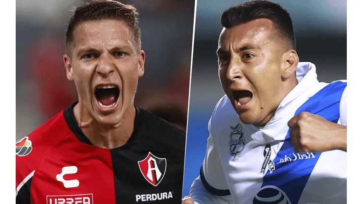 El Atlas de Julio Furch se enfrenta con el Puebla de Daniel Álvarez por el Torneo Apertura 2021 de la Liga MX. (Fotos: Getty).