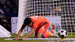 Ignacio Rivero tras su gran falla ante Puebla.