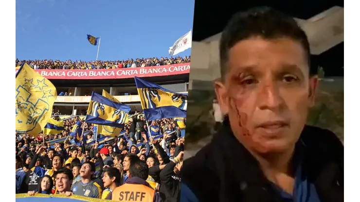 La barra de Tigres agredió a un periodista de TV Azteca.