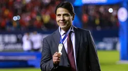 Alfonso Sosa cuando ganó el título de campeón del Ascenso MX en el torneo Apertura 2018.