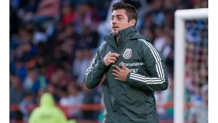 Alejandro Arredondo Herrera en un partido de la selección sub 22 en 2019.