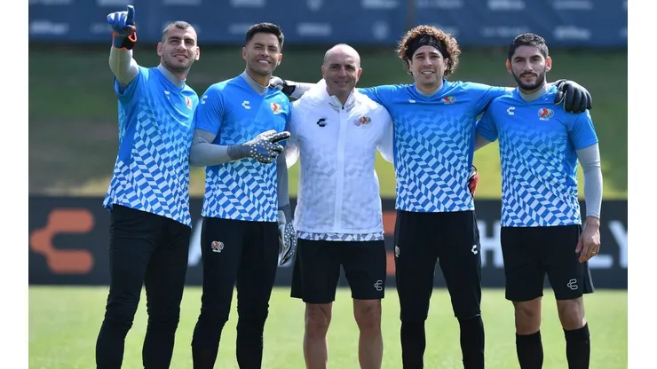 Nahuel Guzmán, Alfredo Talavera, Guillermo Ochoa y Jesús Corona previo al Juego de Estrellas.