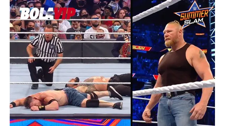 Lesnar apareció en el final de SummerSlam para cerrar de manera espectacular el evento.