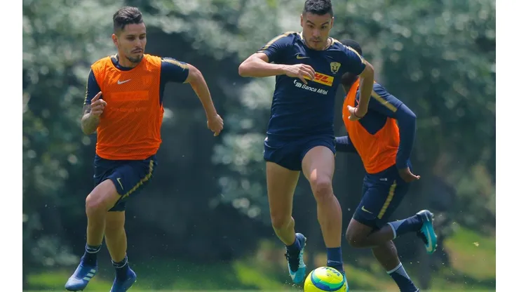 David Cabrera y Pablo Barrera en su etapa más reciente en Pumas.