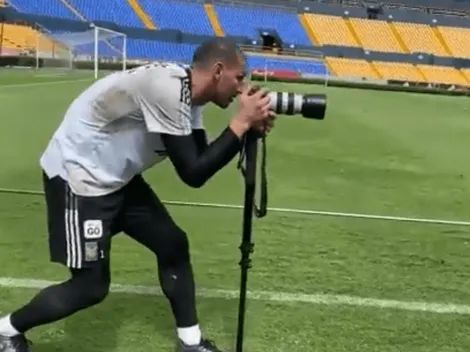 Nahuel Guzmán fue el fotógrafo de la práctica de Tigres UANL