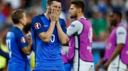 Reacción de Gignac ante la derrota.