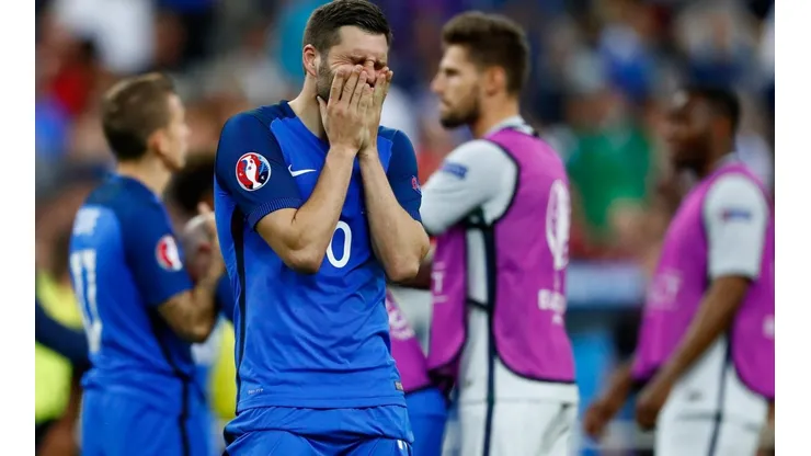 Reacción de Gignac ante la derrota.
