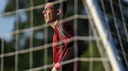 David Ochoa en entrenamiento con la selección mayor de México.