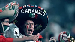 Caramelo apoyando al Tri en las tribunas. (Foto: JamMedia)